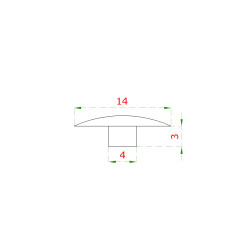 Záslepka PVC, M6 pre nerezové držiaky skiel Záslepka PVC, M6 pre nerezové držiaky skiel